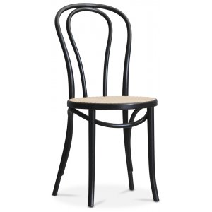 Chaise de salle  manger No 18 avec assise en rotin - Noir + Dtachant pour meubles