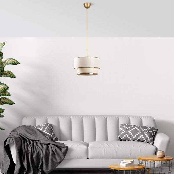 Plafonnier Cake - Crème/or Plafonnier Cake - Crème/or