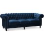 Chesterfield Cambridge 3-sits - Bl sammet