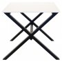Artic matbord 140 cm - svart / vit