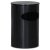 Table de chevet ronde avec rangement Nova - Chne teint noir