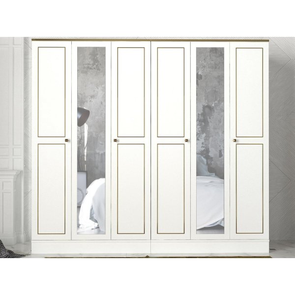 Ravenna garderob - Vit/guld