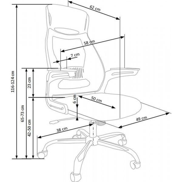 Vinifer kontorsstol - Svart/grå Vinifer kontorsstol - Svart/grå