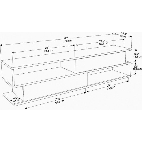 Banc multimdia Cortez - Anthracite/chne