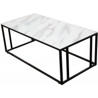 Link soffbord 120 x 60 cm - Svart/vit Link soffbord 120 x 60 cm - Svart/vit