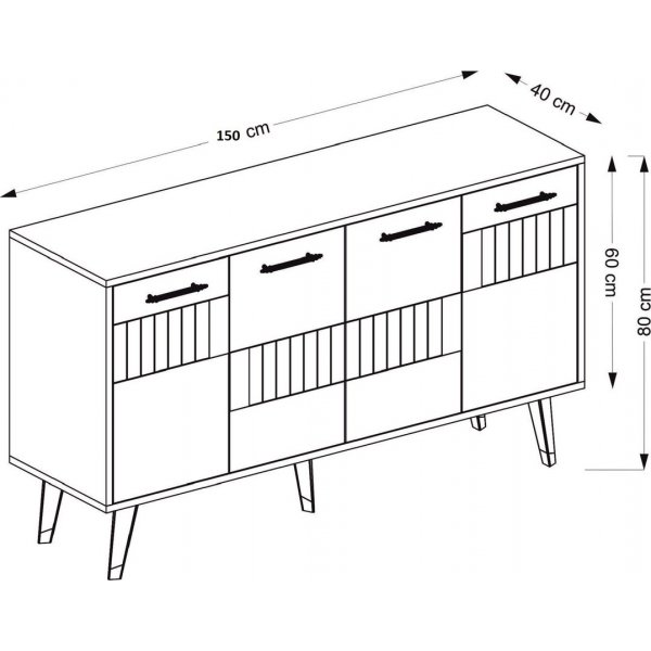 Buffet Moda - Blanc/or Buffet Moda - Blanc/or