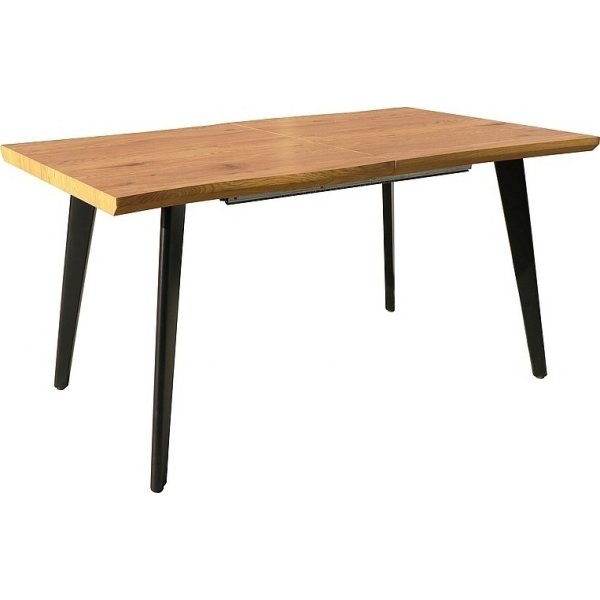 Fresno eettafel 120-180 cm - Eiken/zwart