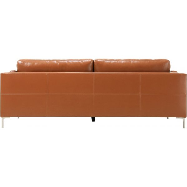 Soffa 3-sits brunt konstläder 200 cm Soffa 3-sits brunt konstläder 200 cm