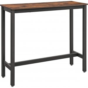 Table de bar Gunnar 120 x 40 cm - Marron/noir