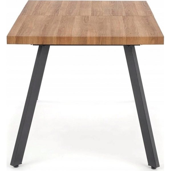 Table  manger extensible Gladwyn avec papillon 160-220 x 90 cm - Noyer/noir