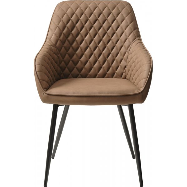 Fauteuil Florida avec accoudoirs en PU marron clair Fauteuil Florida avec accoudoirs en PU marron clair