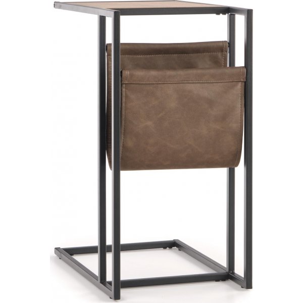 Table d\\\'appoint compacte 47 x 33 cm - Chne/noir