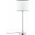 Lampe de table Liam - Blanc/noir/chrome - 58 cm