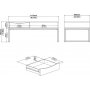 Stubbe soffbord 117,2 x 60 cm - Svart/ek