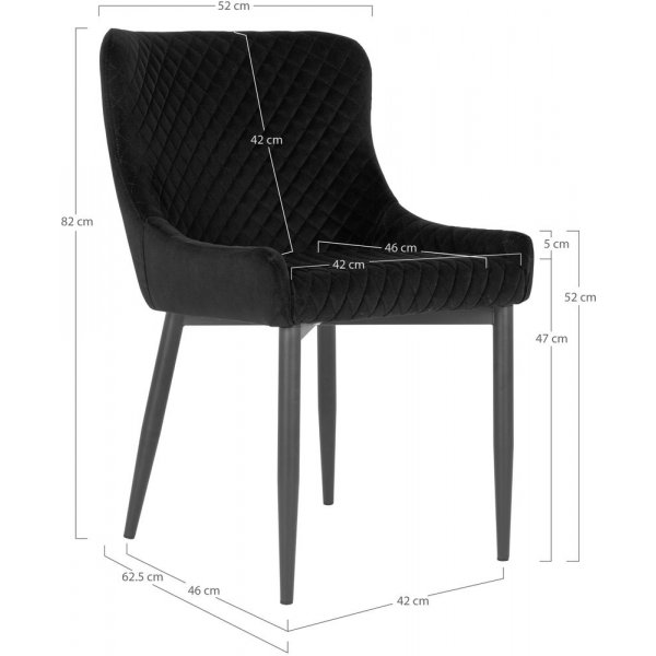 Boston Matstol - Svart
