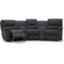 Rom elektrisk 3-sits reclinersoffa - Gr tyg