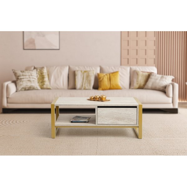 Table basse Haldizen - Or/marbre Table basse Haldizen - Or/marbre