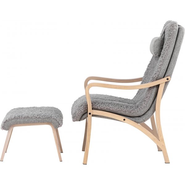 Fårö loungestol - Ljusgrå/Whitewash Fårö loungestol - Ljusgrå/Whitewash