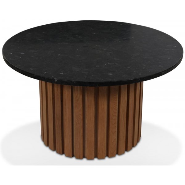 Matisse 85 runt soffbord - Ek / svart Donau Granit Matisse 85 runt soffbord - Ek / svart Donau Granit