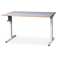 Wedge skrivbord hj och snkbart 120x80 cm -  Vit HPL (Hgtryckslaminat)