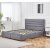 Cadre de lit creux en orme gris avec rangement 180 x 200 cm + Pieds de meubles
