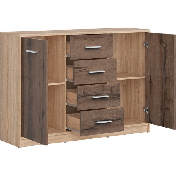 Nepo Plus frvaringsmbel - Sonoma ek/mrk ek