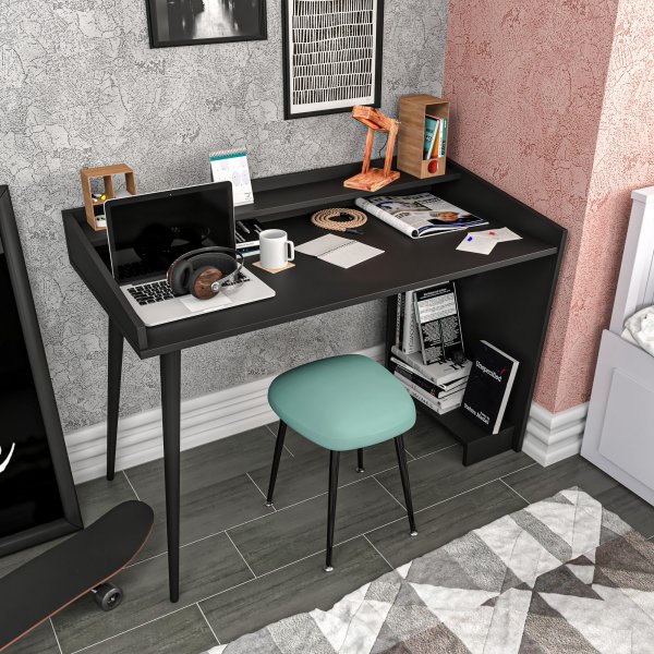 Vanessa skrivbord 121,8 x 59 cm - Svart Vanessa skrivbord 121,8 x 59 cm - Svart