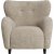 Fauteuil Carlino en peluche beige