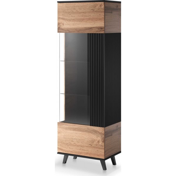 Fate vitrinekast - Wotan eiken/zwart