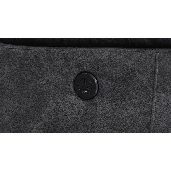 Coventry el reclinerfåtölj grå microfiber + Möbeltassar Coventry el reclinerfåtölj grå microfiber + Möbeltassar