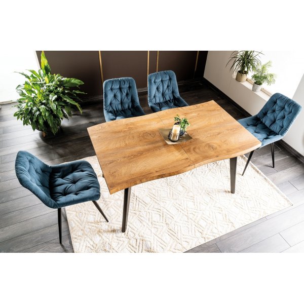 Table à manger Fresno 120-180 cm - Chêne artisanal/noir Table à manger Fresno 120-180 cm - Chêne artisanal/noir