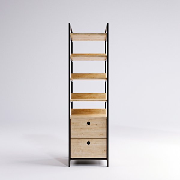 Abludo hylla med lådor - Ek Abludo hylla med lådor - Ek