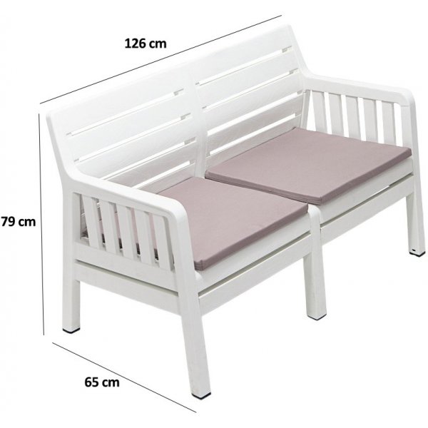 Canapé 2 places Lara - Blanc Canapé 2 places Lara - Blanc