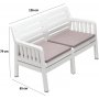 Lara 2-sits soffa - Vit