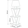 Kozena golvlampa - Ek/vit