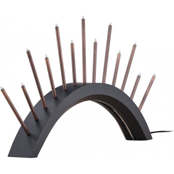 Bjrnrike ljusstake - Svart/Koppar