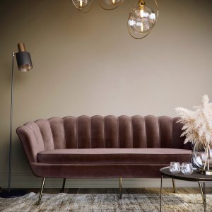 3-sits soffa i brun sammet - Kingsley 3-sits soffa i brun sammet - Kingsley