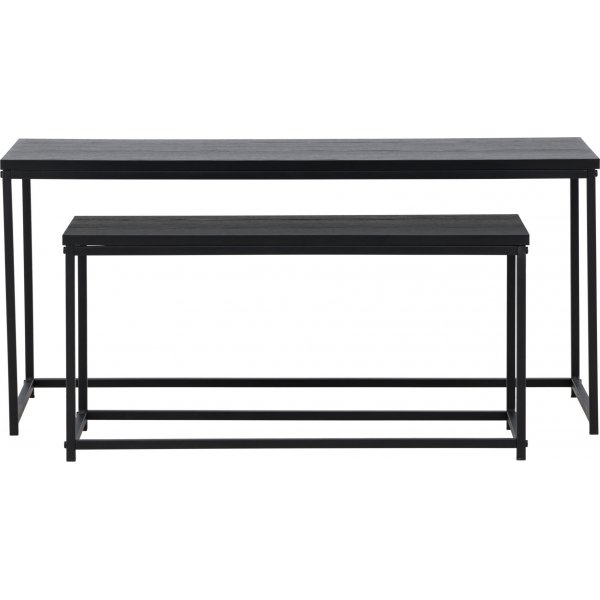 Staal soffbord 43/33 x 100/75 cm - Svart Staal soffbord 43/33 x 100/75 cm - Svart
