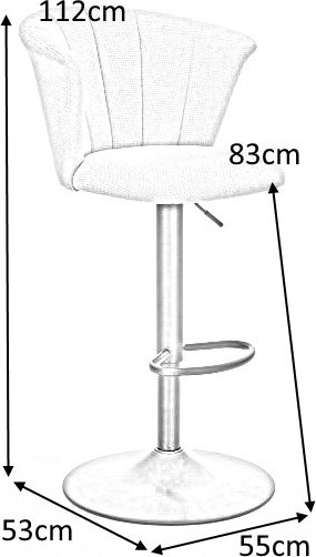 Tabouret de bar Pelican 104 - Gris Tabouret de bar Pelican 104 - Gris