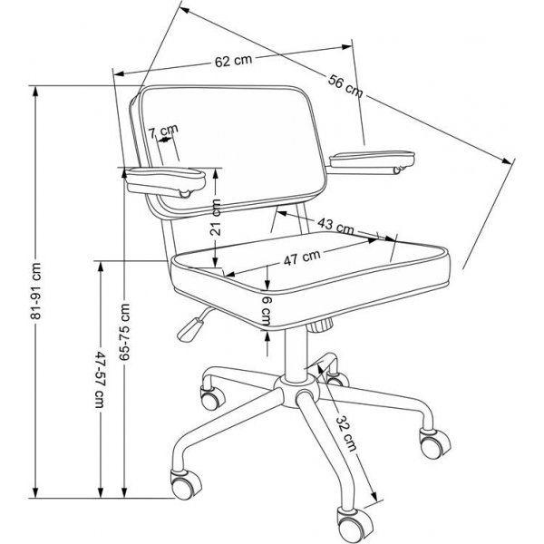 Fidel kontorsstol - Gr