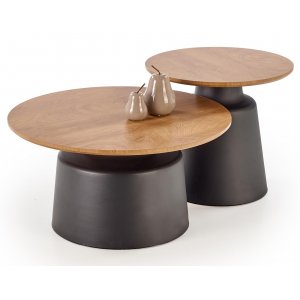 Satsbord Ø70/50 cm svart / Natur Satsbord Ø70/50 cm svart / Natur