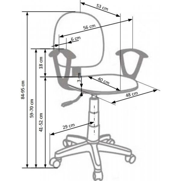 Chaise de bureau Marwa - Rose