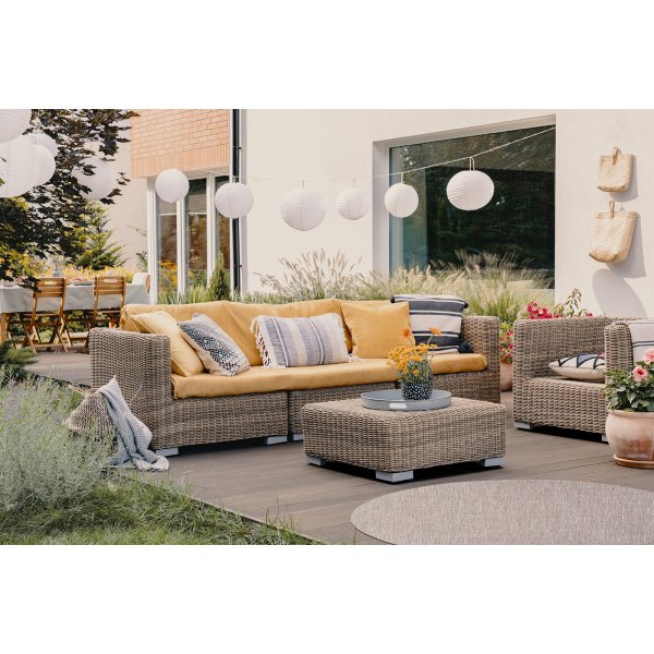 Capri platgeweven vloerkleed Linnen