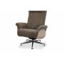 Reclinerftlj med fotpall i kta frskinn ek/mrkbeige - Ulla + Flckborttagare fr mbler