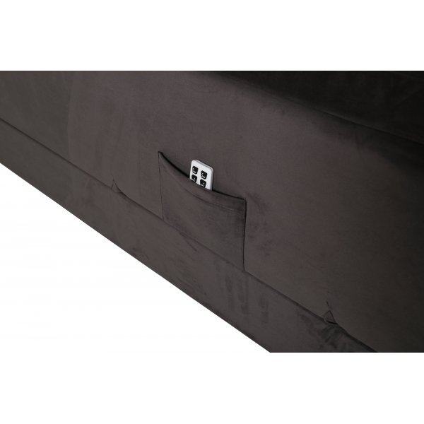 Vansbro sng 180 x 200 cm Medium - Mrkgr sammet