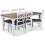 New England matgrupp 180 cm bord med 6 st Elisa matstolar