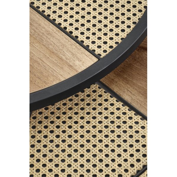 Garmina soffbord Ø50 cm - Beige/svart Garmina soffbord Ø50 cm - Beige/svart