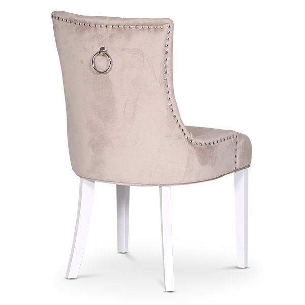 Tuva Decotique stol (Rygghandtag) - Beige sammet