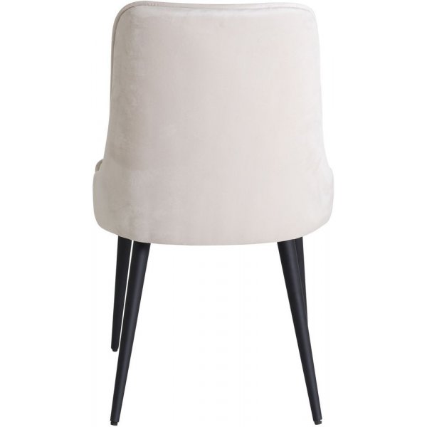 Chaise de salle  manger Alice Deluxe - Velours noir/beige