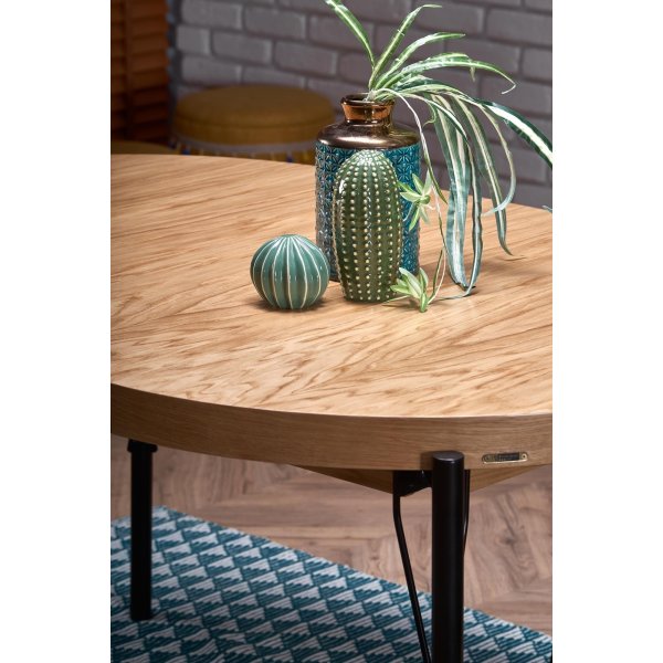 Table  manger Dante 100-300 cm - Chne/noir